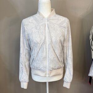 lululemon athletica White Patterned Bomber Jacket